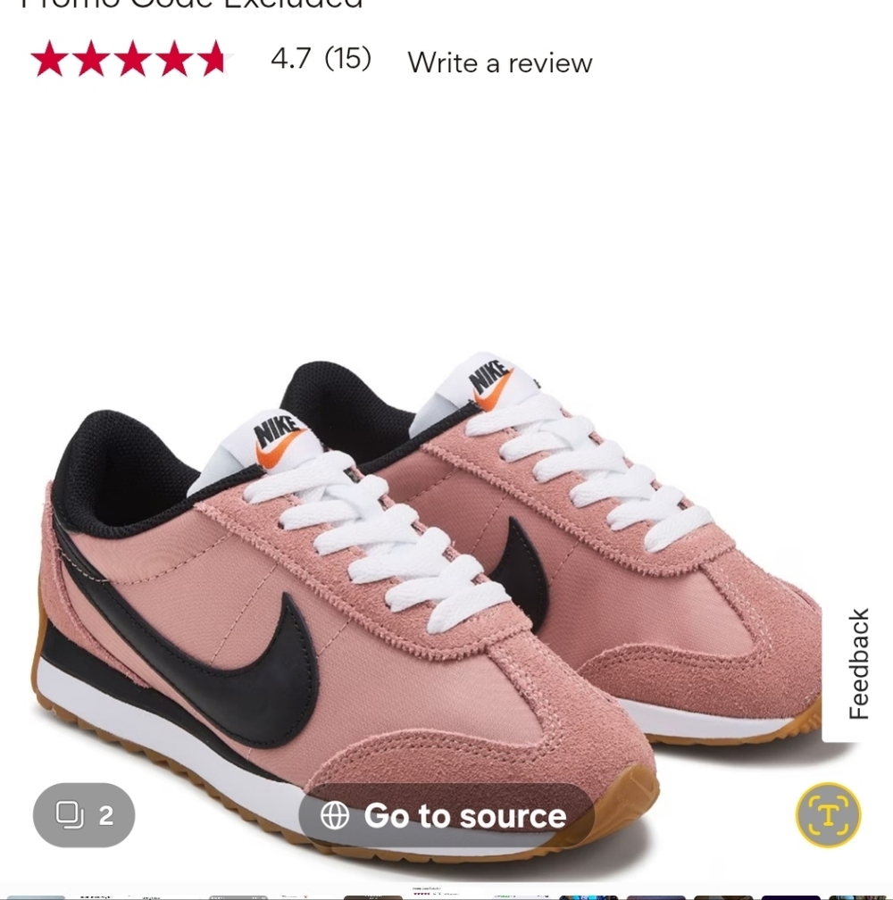 New Without Box Nike Pink and Black Women's Shoes